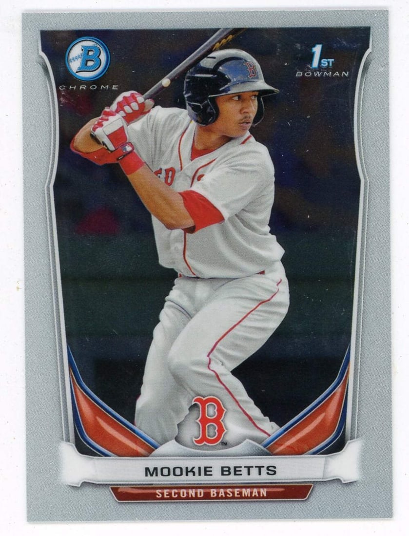 Mookie Betts 2014 Bowman Chrome Card #BCP109: Mookie Betts 2014 Bowman Chrome Card #BCP109 Mookie Betts 2014 Bowman Chrome Card #BCP109 is a highly sought-after baseball card featuring the star player in his rookie season. This autographed card s
