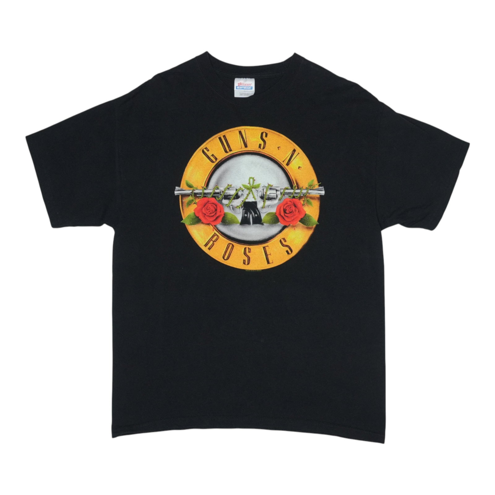 2004 Guns N Roses Shirt: 2004 Guns N Roses Shirt Large, black 2004 Guns N Roses Shirt with a classic design, measuring 21" pit to pit and 28" collar to hem. This vintage tee features no back graphics and is in excellent condi