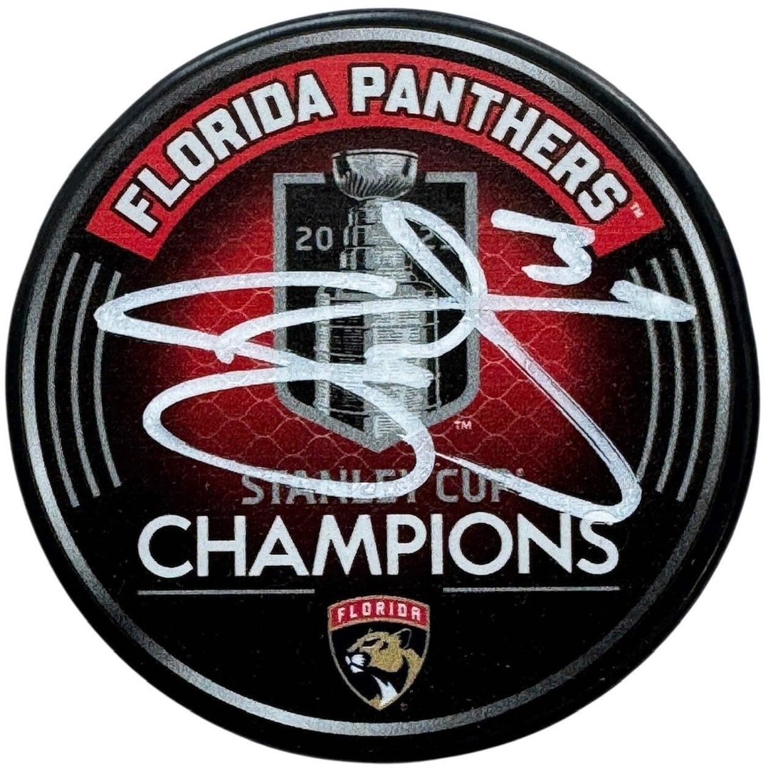 Stanley Cup Champions Official Puck JSA Witness Signed By Seth Jones (1 of 2)