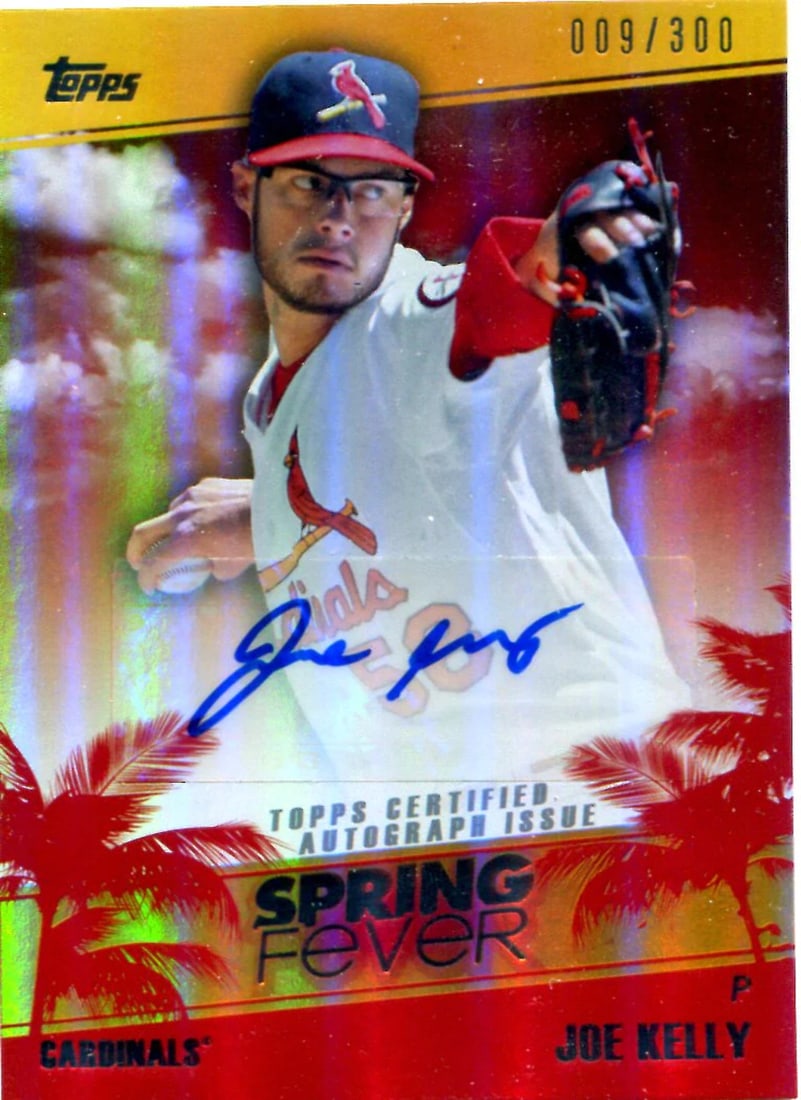 Autographed card from topps spring fever joe kelly 2014 (1 of 1)