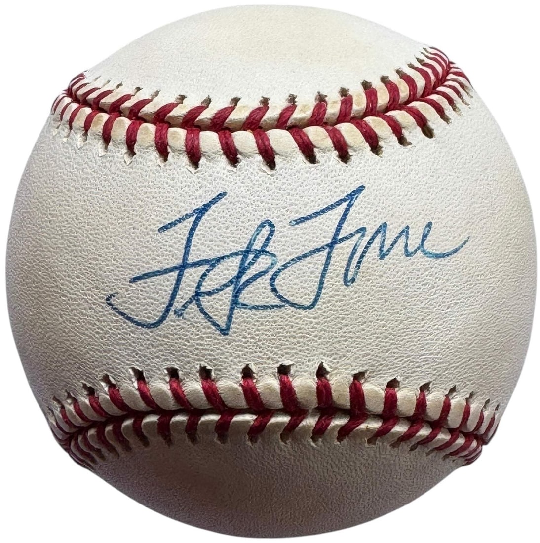 Frank Torre autographed official league baseball: Frank Torre autographed official league baseball Official National League baseball signed in blue pen by Frank Torre across the front of the sweet spot. This autographed baseball bears the signature o