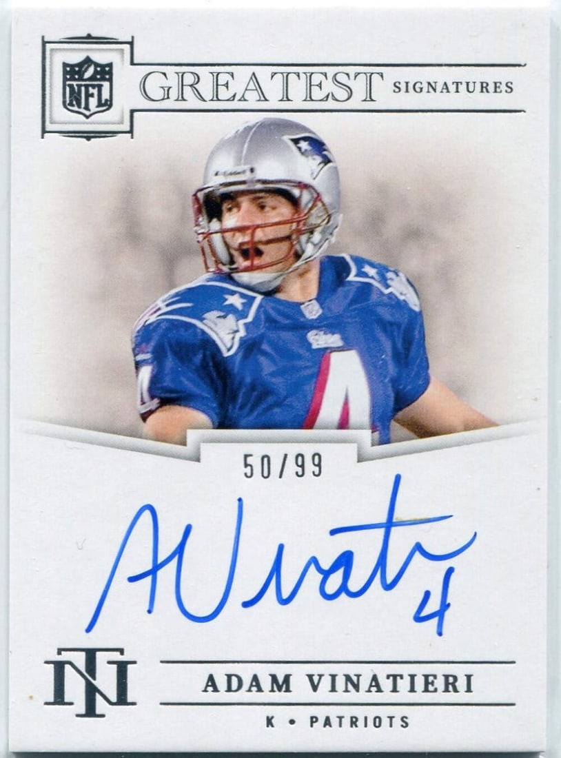 Adam Vinatieri 2024 Panini National Treasures Autographed Card #NFLG-AV 50/ 99 (1 of 2)