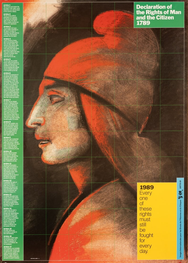 Droits De Lhomme Artis 89 Original By Milton Glaser (1 of 3)