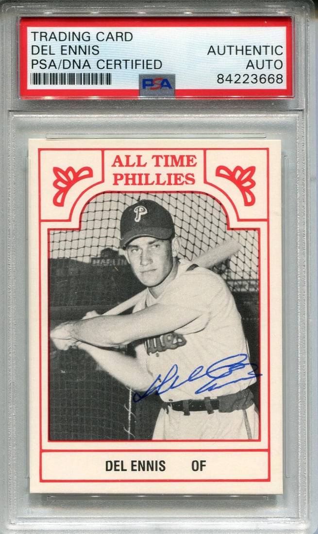 Autographed Card Ennis Del 1986 PSA TCMA (1 of 1)