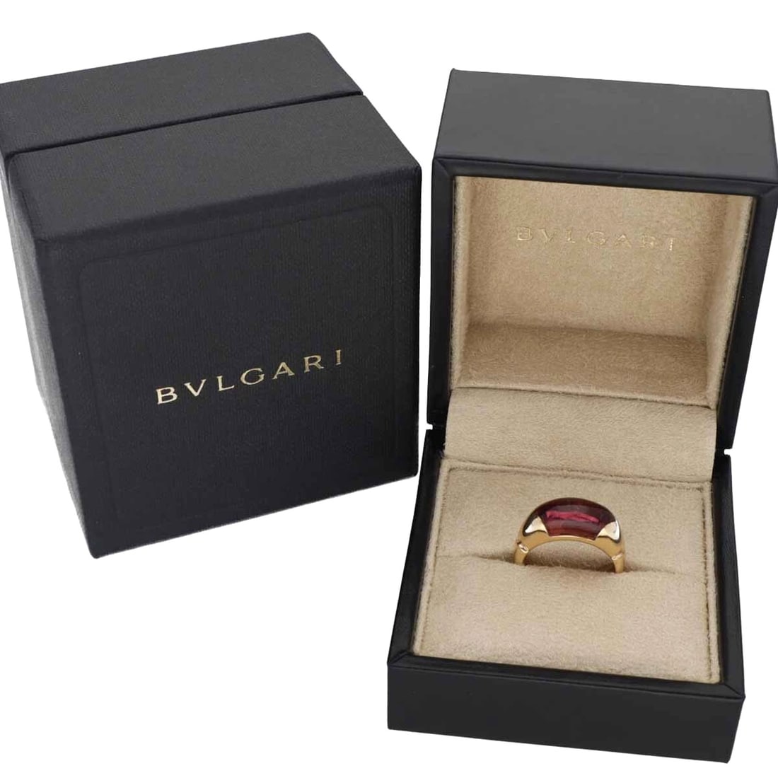 Pink Tourmaline 18k Yellow Gold Ring with Box US6 EU52 Bvlgari: Pink Tourmaline 18k Yellow Gold Ring with Box US6 EU52 Bvlgari Item Specifics: Shape: Round Occasion: Anniversary Birthday Christening Christmas Engagement Graduation Mother"s Day Valentine"s Day Wedd