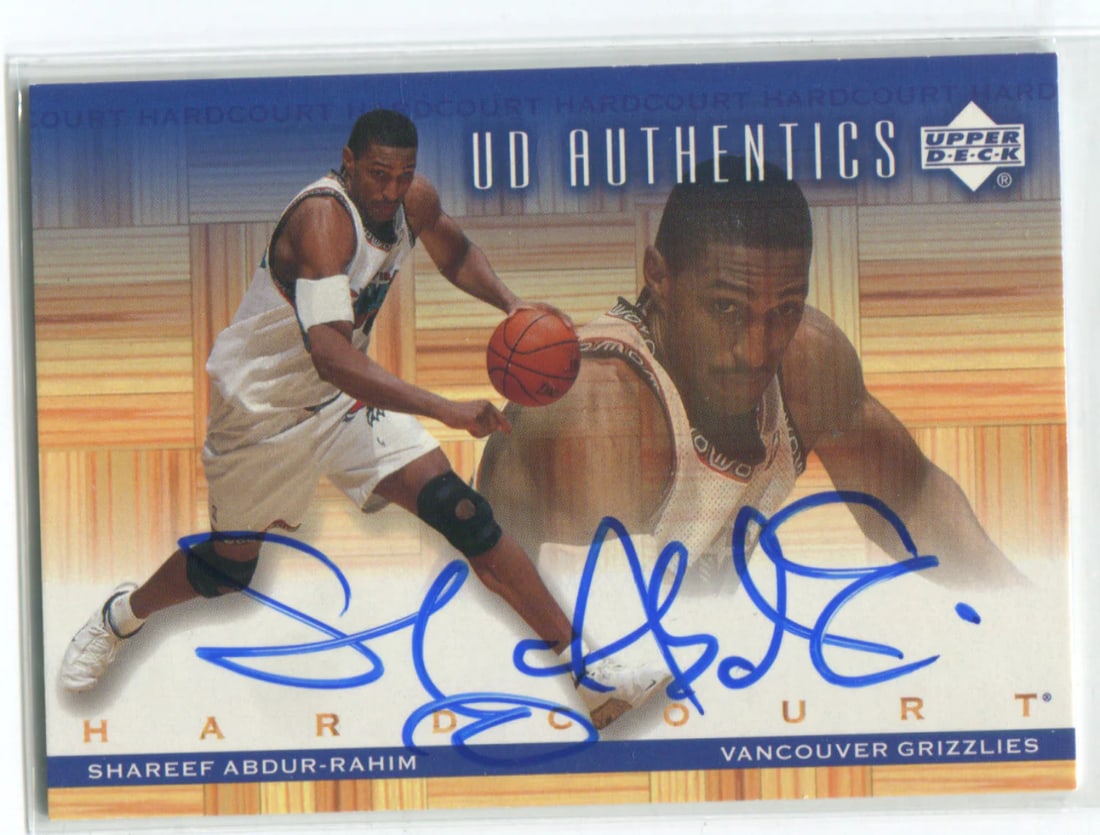 2000 Upper Deck Authentics #SA Shareef Abudr-Rahim Autographed Card (1 of 2)