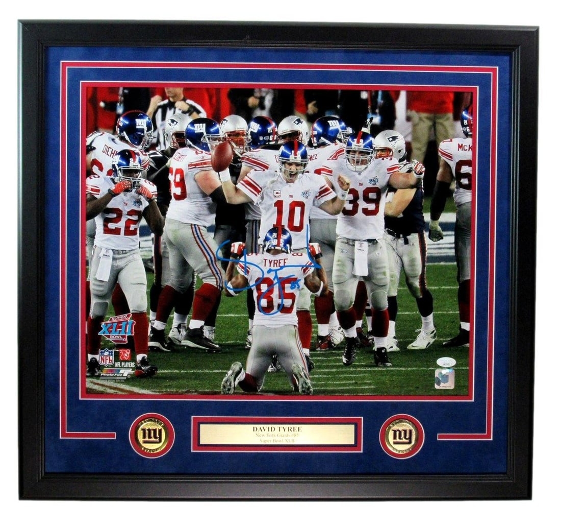 David Tyree Signed/ Autographed 16x20 Photo New York Giants Framed JSA 192369 (1 of 4)
