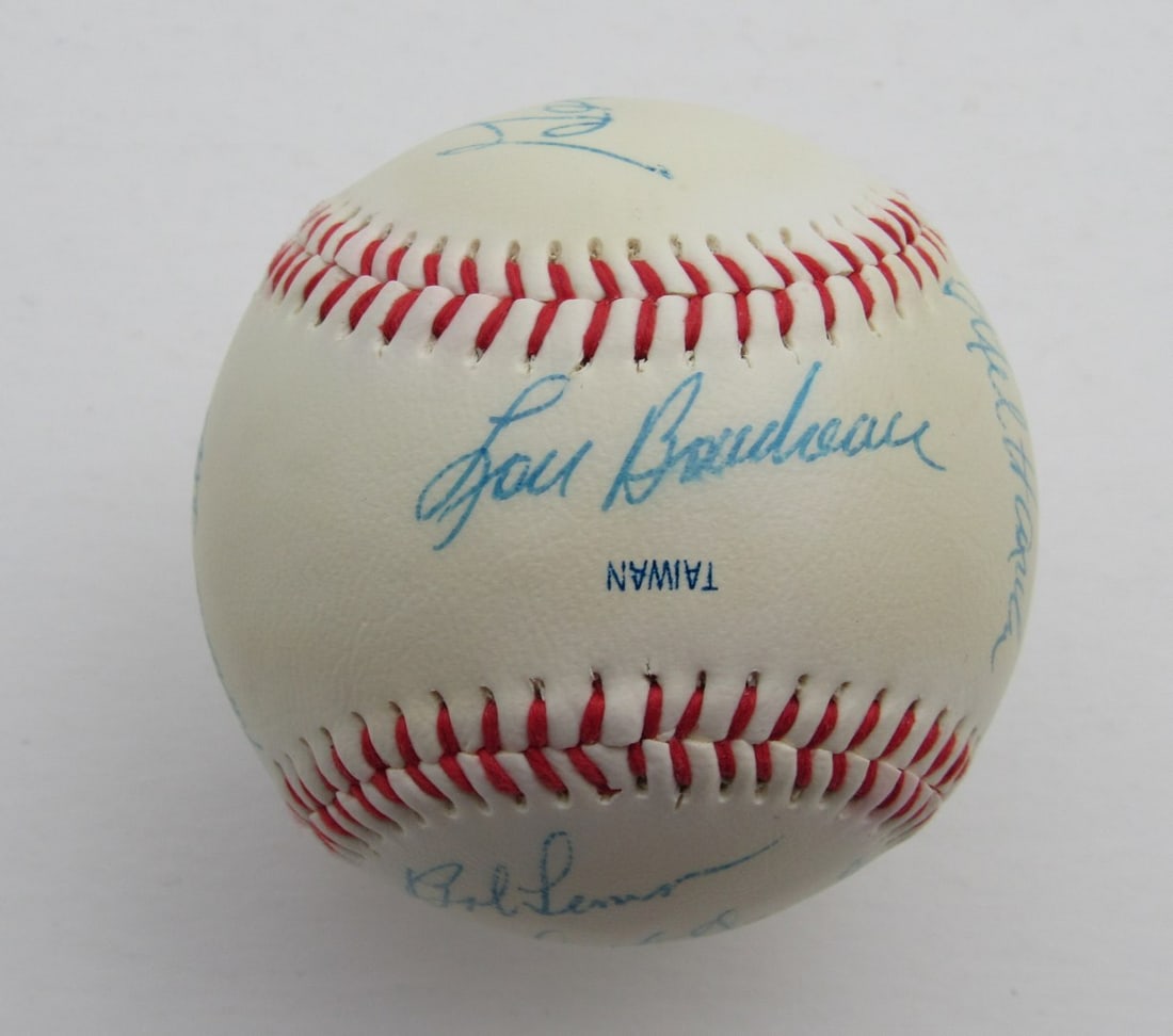 Indians Team Baseball Logo Autographed 15 By Cleveland: Indians Team Baseball Logo Autographed 15 By Cleveland Authentic autographed logo from the Indians team, featuring a unique baseball design. This item bears a signature and comes with an official MLB 
