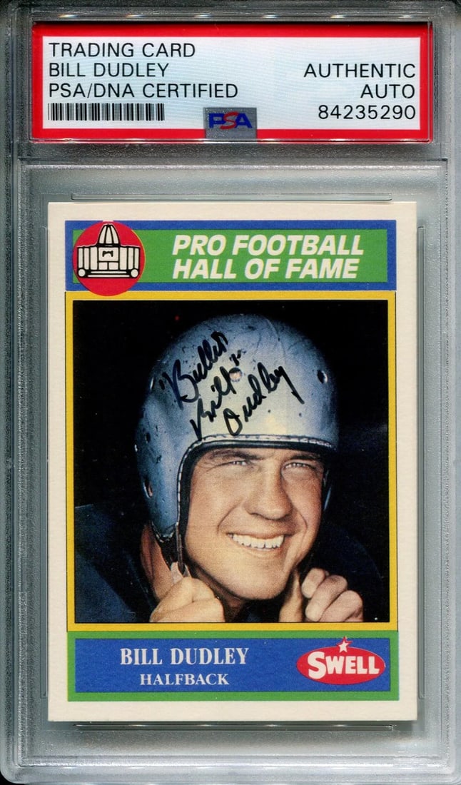 Bill Dudley 1990 Autographed Swell Football Card (PSA) (1 of 2)