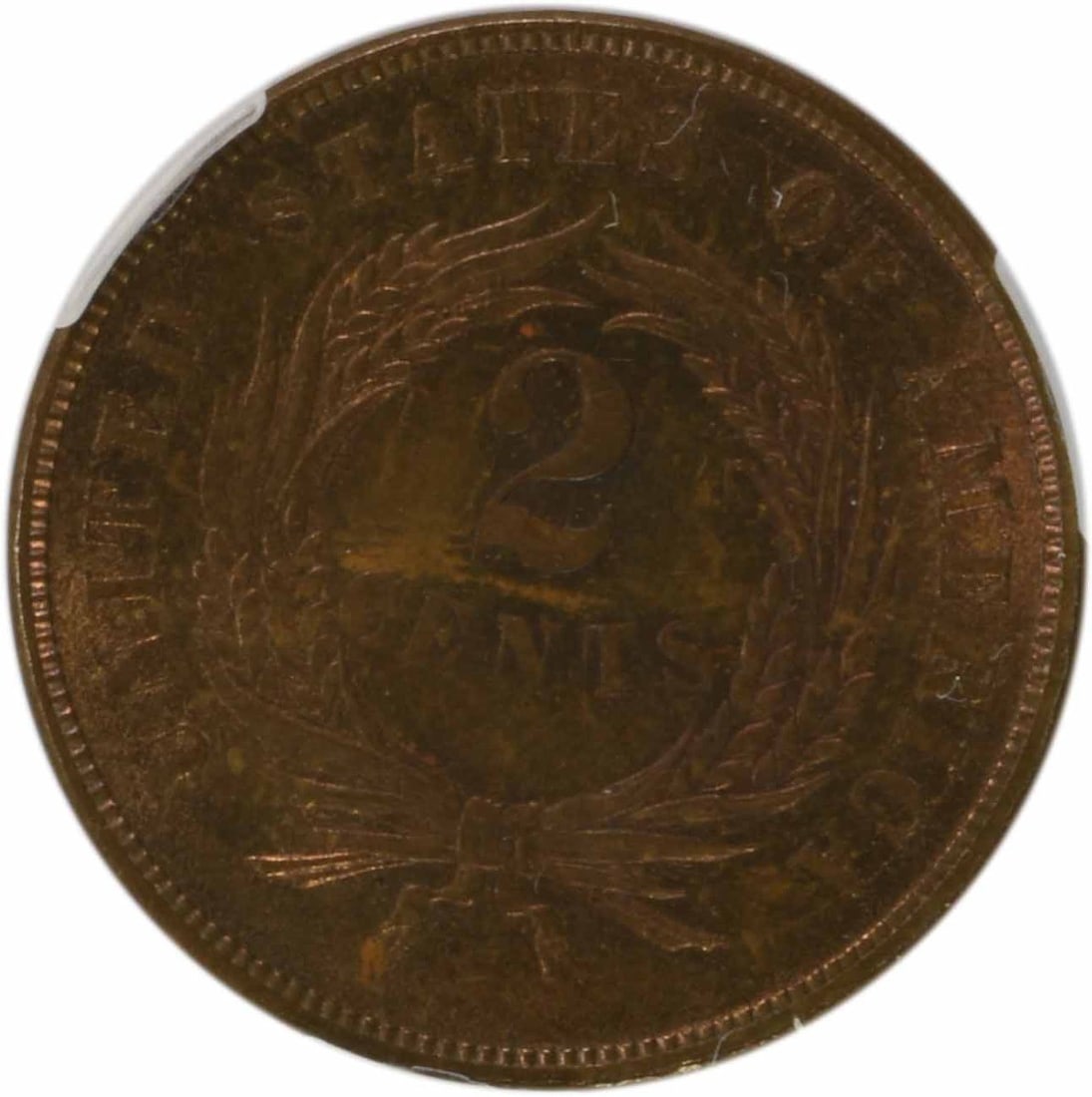 1867 Two Cent Piece MS65RB CACG - 3