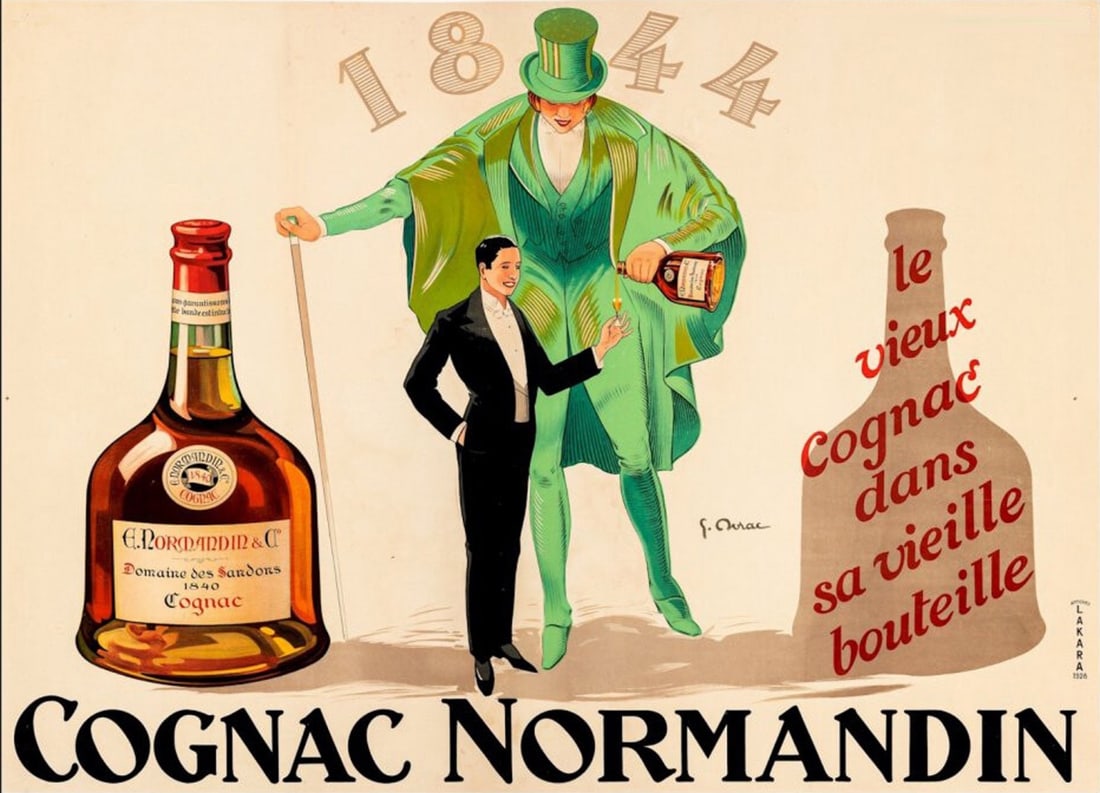 Normandin By Jean Raoul Cognac 1928 Vintage Poster (1 of 3)