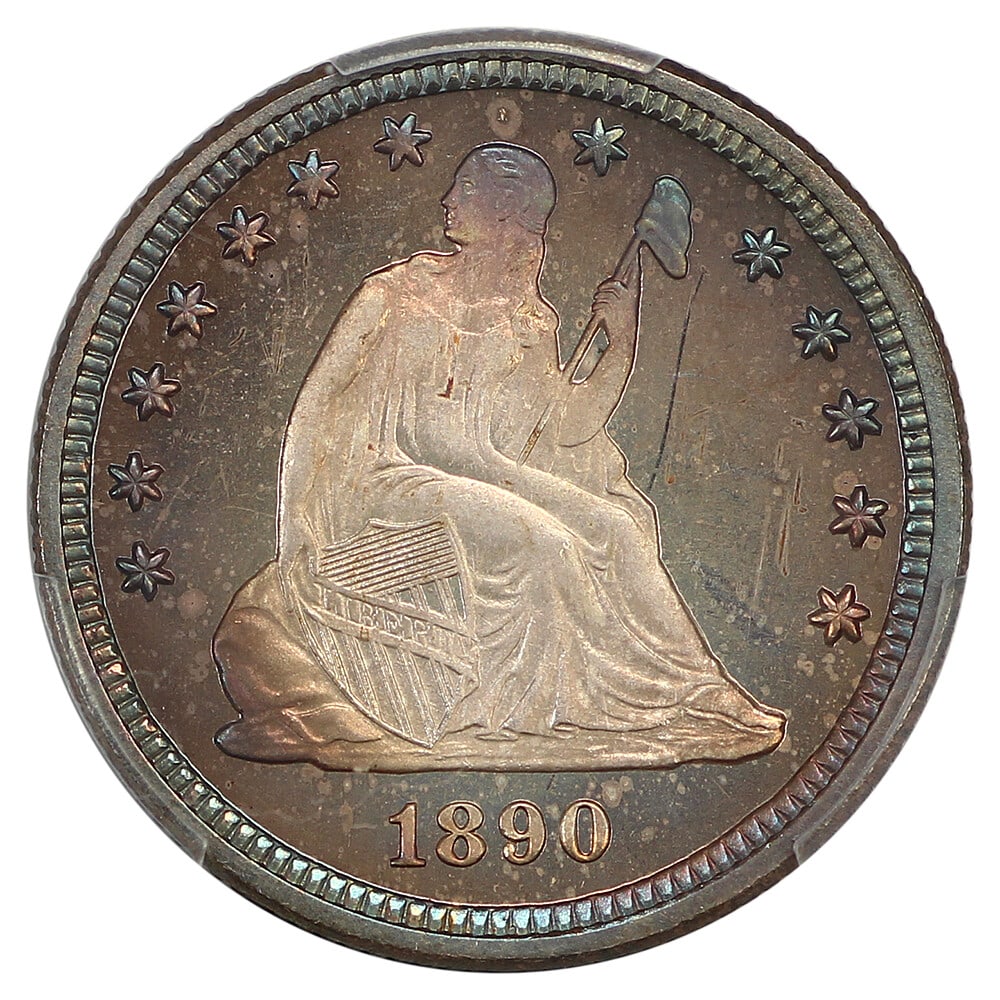 PCGS PR67+CAM 1890 25C ex: Simpson - 3