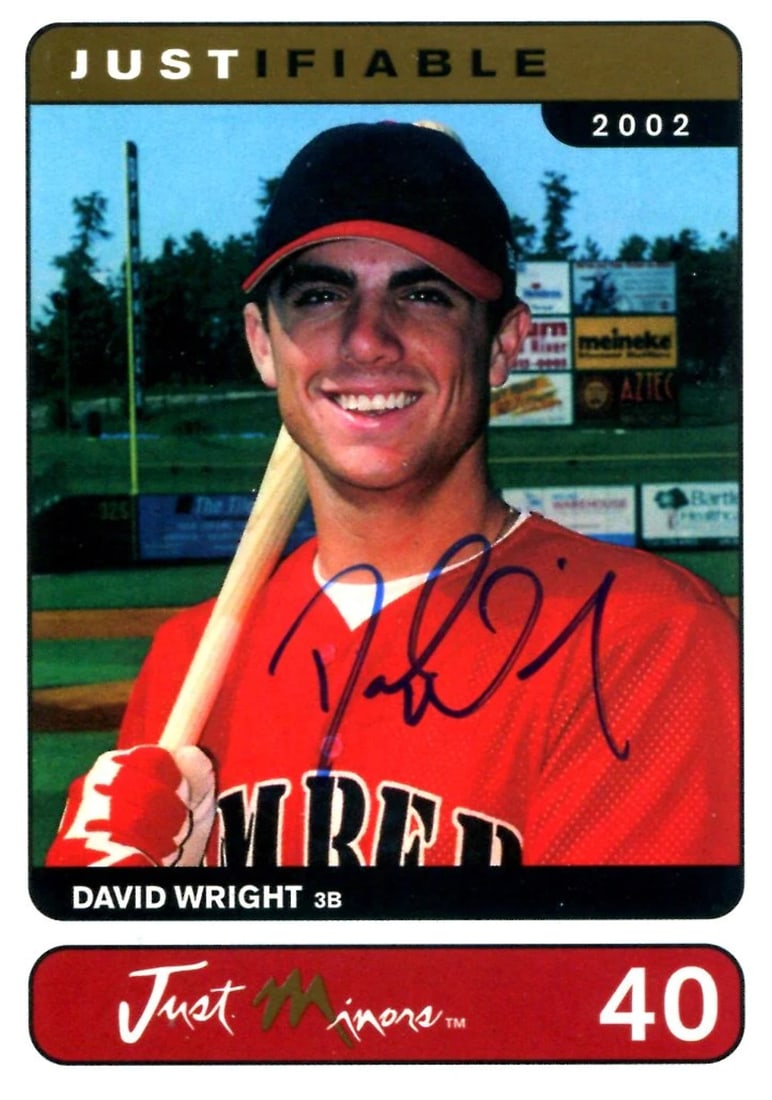 Wright David Memorabilia Autographed Card 2002 Just #208/ 500 (1 of 2)