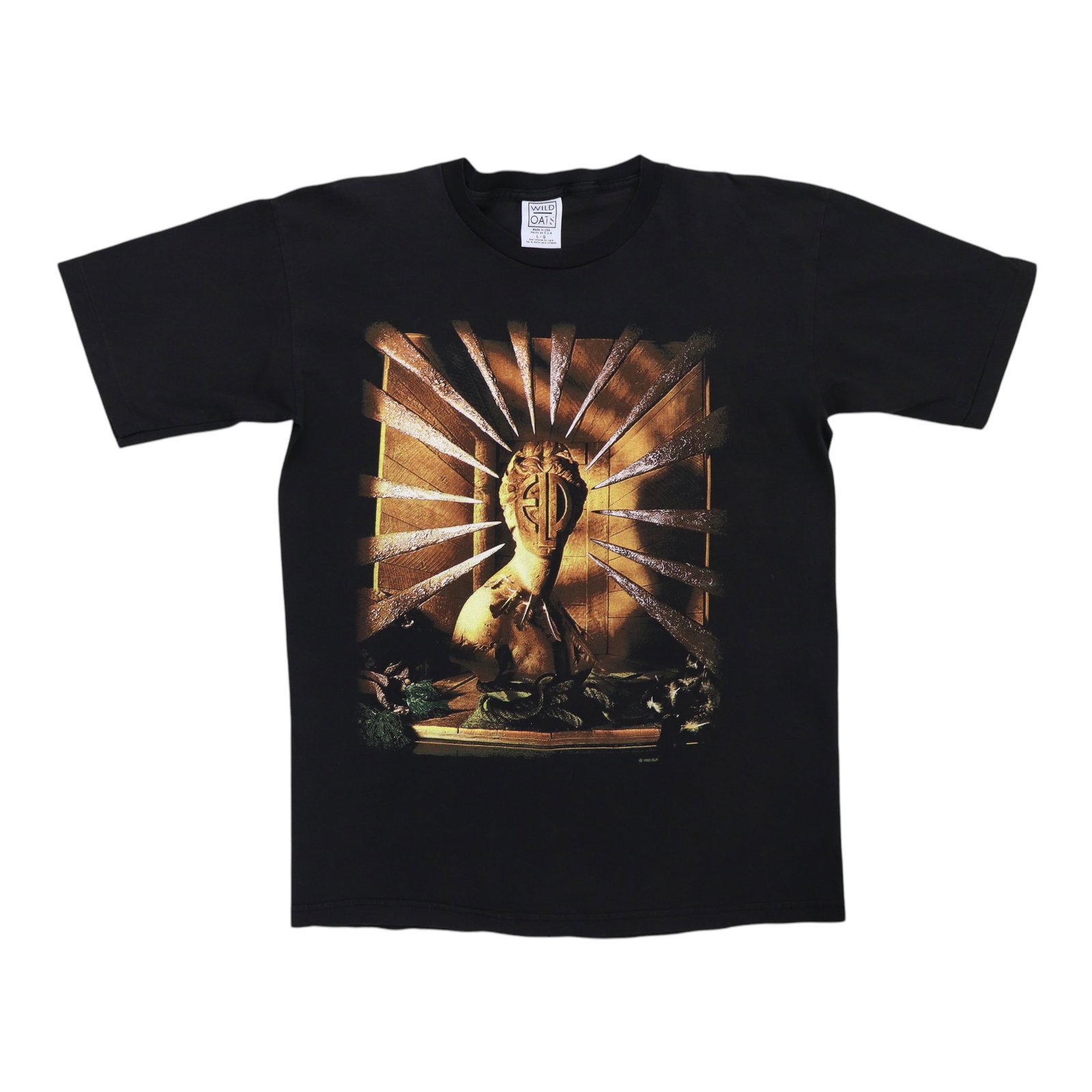 1996 Emerson Lake & Palmer World Tour Shirt: 1996 Emerson Lake & Palmer World Tour Shirt Large 1996 Emerson Lake & Palmer World Tour Shirt in excellent condition, featuring front and back graphics. This vintage 100% cotton shirt measures 21 inch