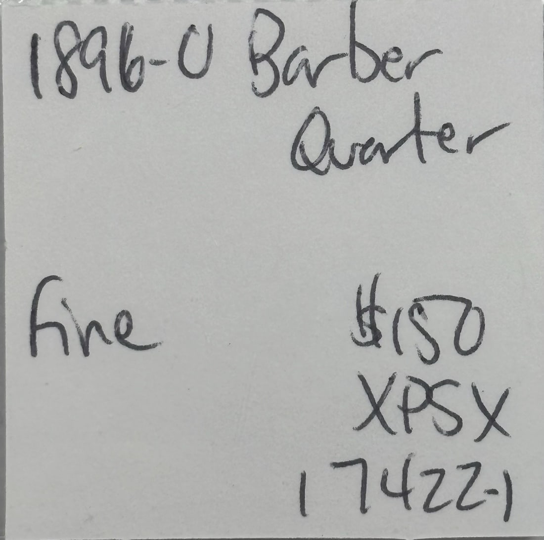 BARBER QUARTER FINE 1896 O - 3