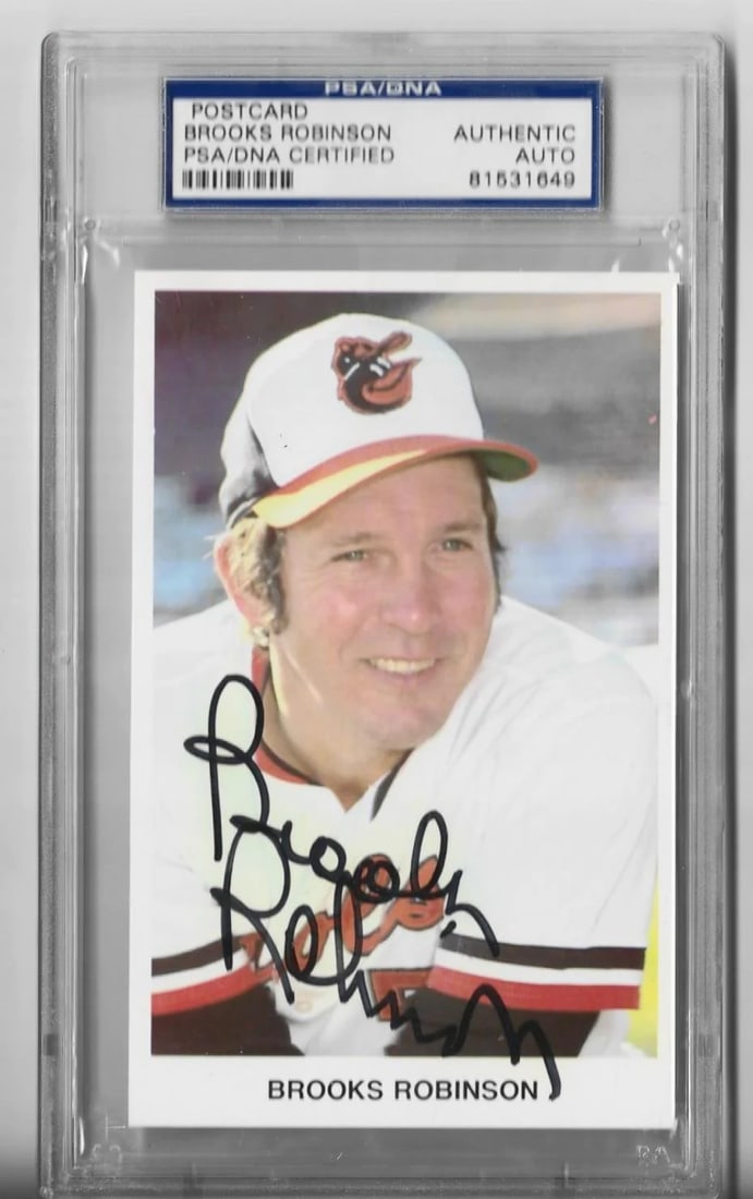 Robinson Brooks Autograph PSA Certified Postcard DNA (1 of 1)