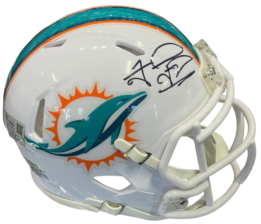 Tua Tagovailoa Autographed Dolphins Speed Mini Helmet (1 of 1)