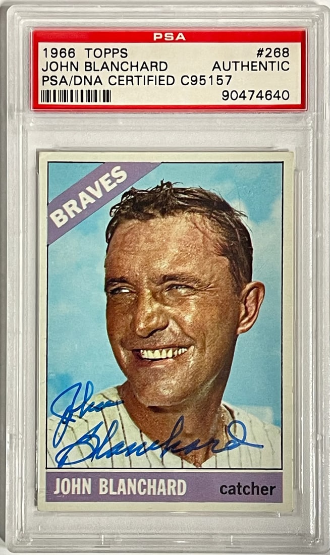 Johnny Blanchard Autographed 1966 Topps Card #268 (PSA): Johnny Blanchard Autographed 1966 Topps Card #268 (PSA) Item Specifics: Brand: PSA/DNA Johnny Blanchard Autographed 1966 Topps Card #268 (PSA) Product Disclaimer: Not affiliated with any team or leagu