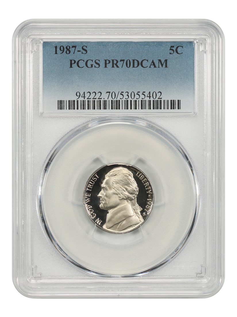 1987-S 5C PCGS PR70DCAM - Jefferson Nickel (1 of 2)