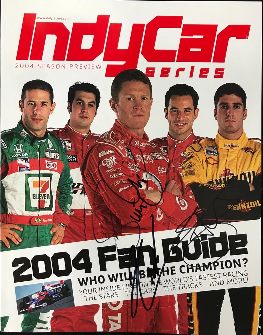 Helio Castroneves Scott Dixon Tomas Schecter 2004 Indy Series Program (1 of 2)