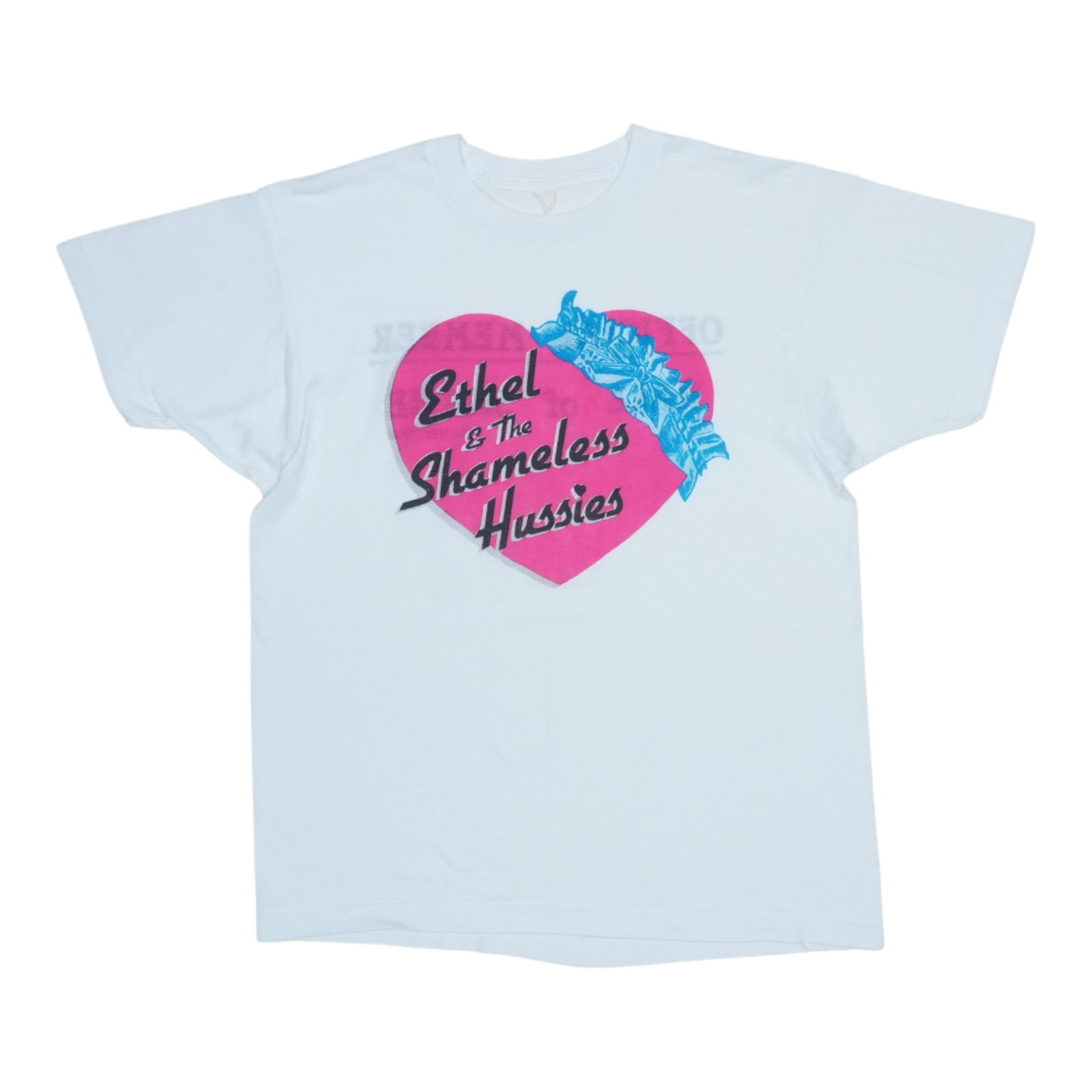 1988 Ethel & The Shameless Hussies Hall Of Shame Shirt: 1988 Ethel & The Shameless Hussies Hall Of Shame Shirt White 1988 Ethel & The Shameless Hussies Hall Of Shame Shirt with front and back graphics, featuring a unique design. This vintage shirt measures