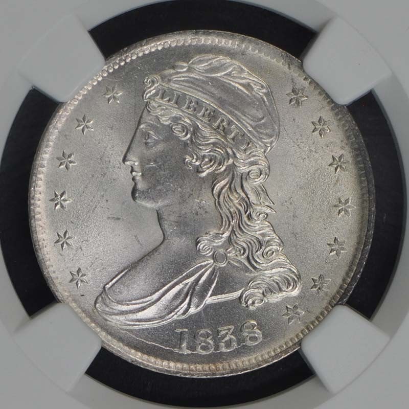 1838 Capped Bust, Reeded Edge 50C NGC MS66 - 2