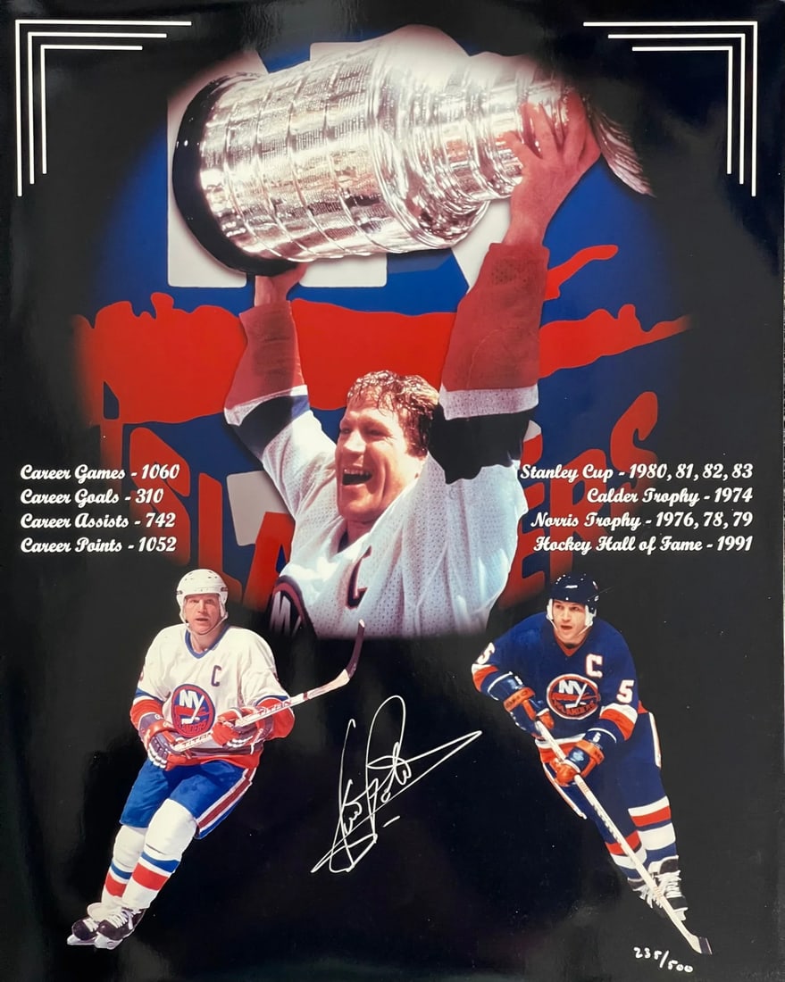 Dennis Potvin Autographed 16x20 Hockey Photo New York Islanders: Dennis Potvin Autographed 16x20 Hockey Photo New York Islanders Dennis Potvin's silver sharpie signature adds a touch of authenticity to this 16x20 hockey photo, capturing a moment in time from the Ne