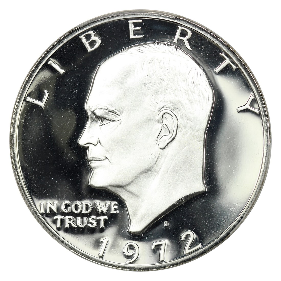 PCGS PR70DCAM Silver Dollar 1972-S Ike - 3
