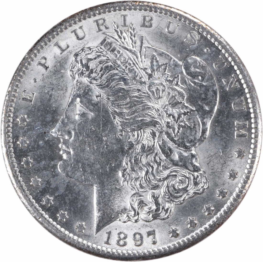 Morgan Silver Dollar 1897-S BU Uncertified: Morgan Silver Dollar 1897-S BU Uncertified The 1897-S Morgan Silver Dollar is an uncirculated coin featuring the iconic design of George T. Morgan, minted at the San Francisco Mint. This silver dollar