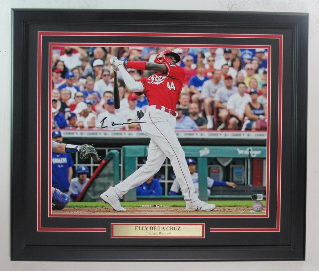 Cincinnati Reds Photo Autographed Elly De La Cruz Framed Beckett 205109: Cincinnati Reds Photo Autographed Elly De La Cruz Framed Beckett 205109 Item Specifics: Autograph Authentication: BAS/Beckett Original/Reprint: Original Product: Photo Sport: Baseball Team: Cincinnati