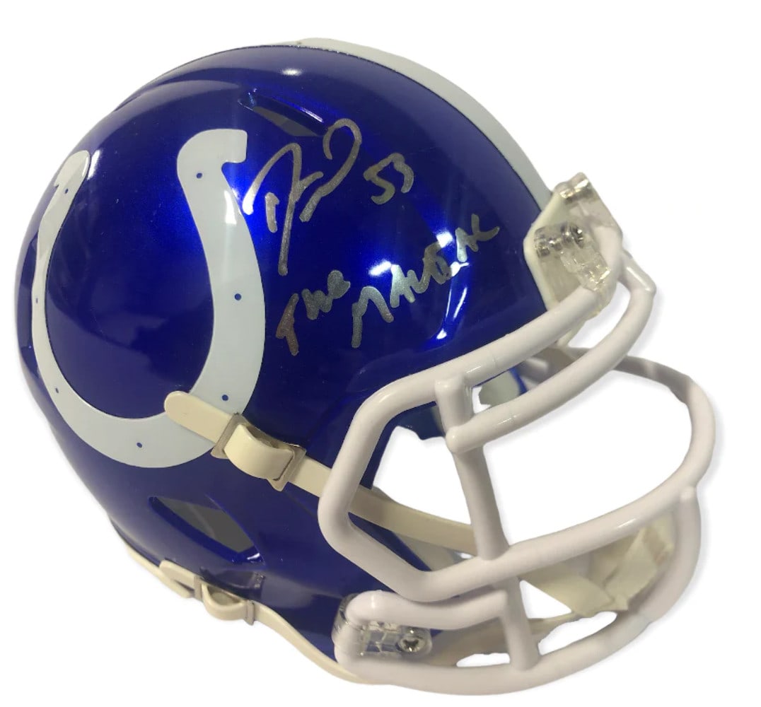 Darius Leonard Autographed Flash Authentic Mini Helmet (JSA) (1 of 2)