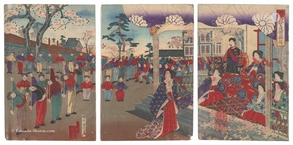 Triptych School Gymnastic Print 1886 Meiji Chikanobu Art: Triptych School Gymnastic Print 1886 Meiji Chikanobu Art Item Specifics: Artist: Toyohara Chikanobu Subject: Gymnastics Education Meiji Life Material: Paper Style: Japanese Year Of Production: 1886 Pr