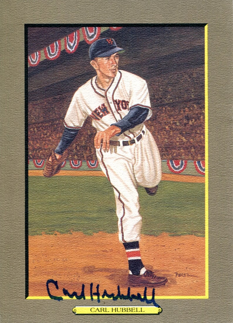 Carl Hubbell Autographed Perez Steele Greatest Moments Card (JSA) (1 of 3)