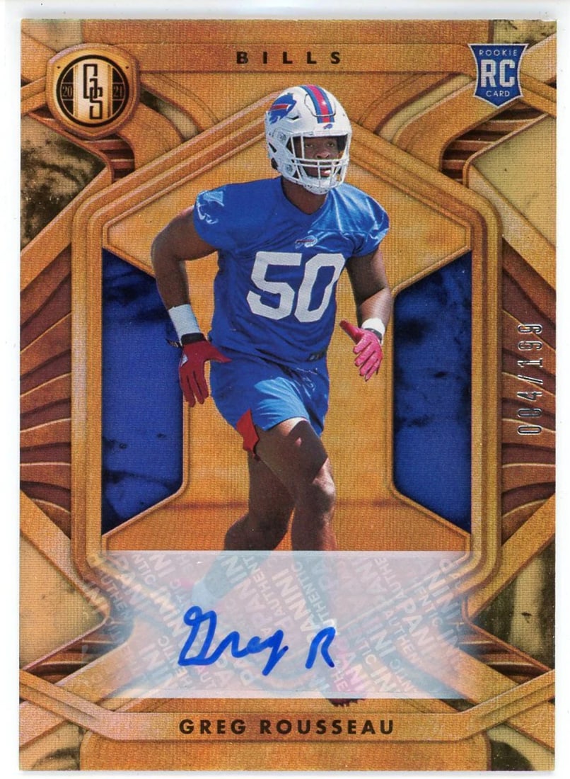 Greg Rousseau Autographed 2019 Panini Gold Standard Rookie Card #158 (1 of 2)