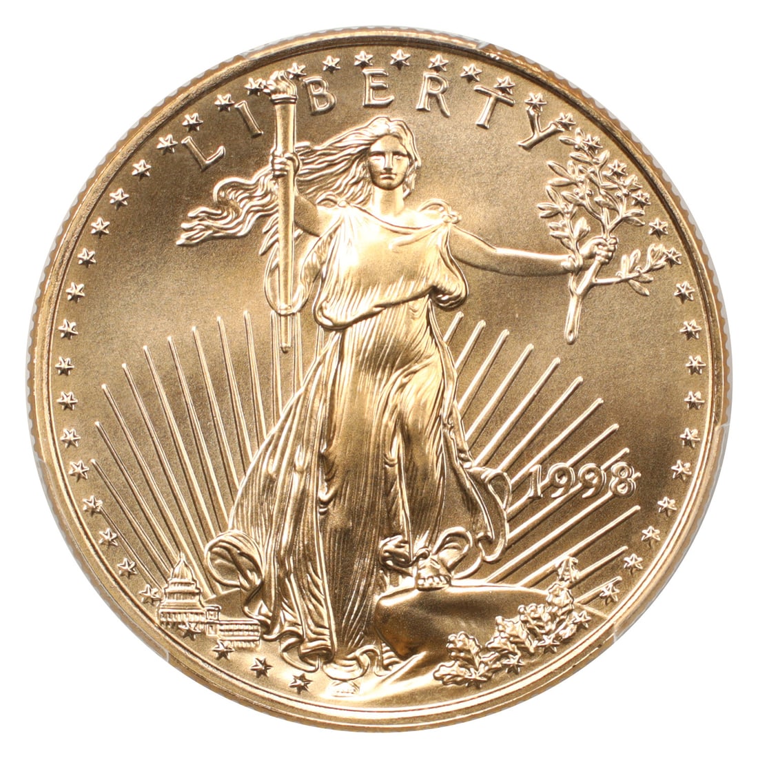 1998 $25 Gold Eagle PCGS MS70 - $25 Gold Eagles - 3