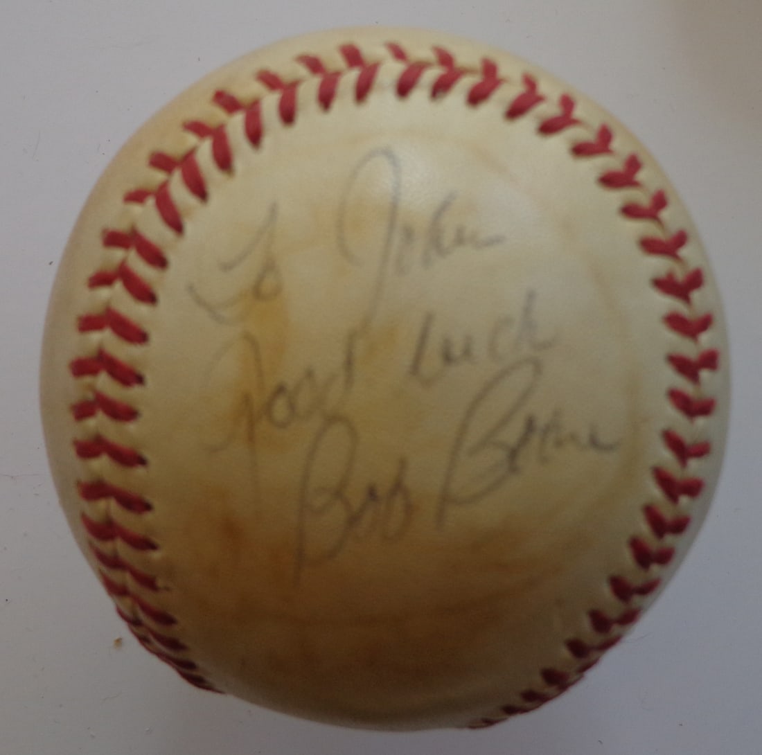 Bob Boone Signed/ Insc 1978 World Series Baseball Philadelphi Phillies JSA 191800 (1 of 3)