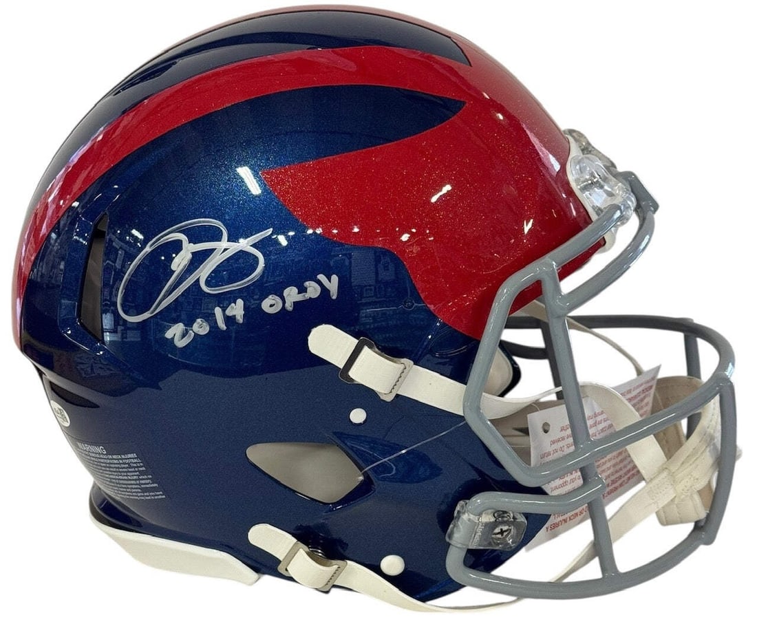 Odell Beckham Autographed New York Giants Authentic Helmet (JSA): Odell Beckham Autographed New York Giants Authentic Helmet (JSA) Item Specifics: Brand: James Spence Authentication (JSA) Odell Beckham Autographed New York Giants Authentic Helmet Signed in silver sh