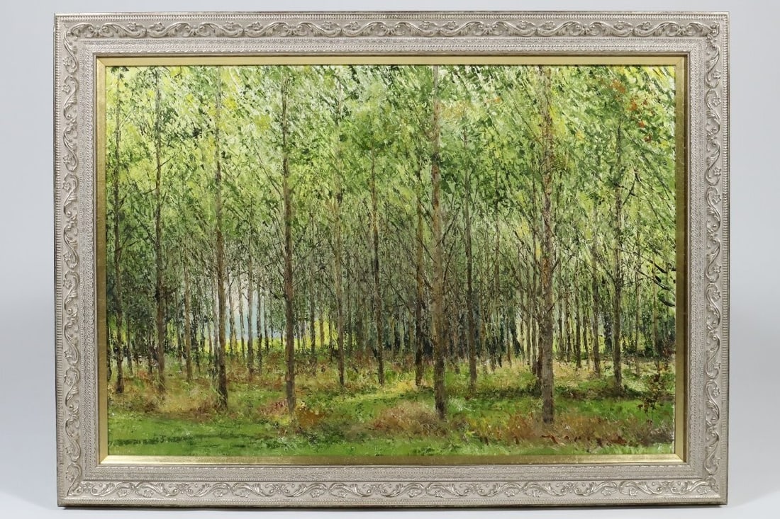 Henri Jacques Masson Signed Oil Forest Landscape September Grove P10 (1 of 10)
