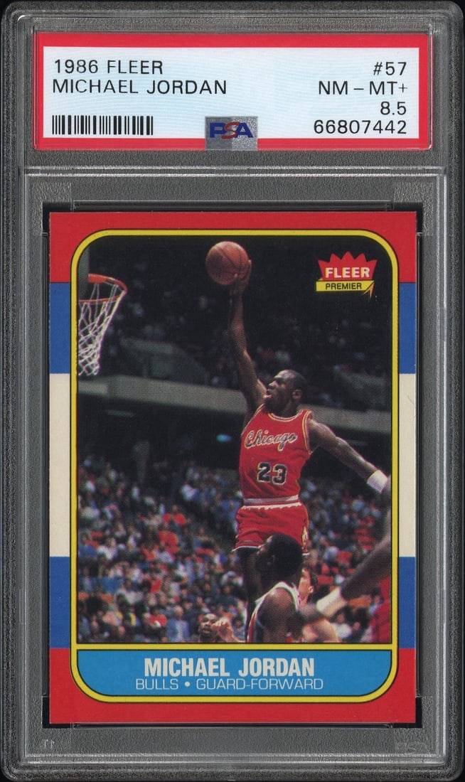 1986 FLEER MICHAEL JORDAN #57 ROOKIE PSA 8.5 (1 of 3)