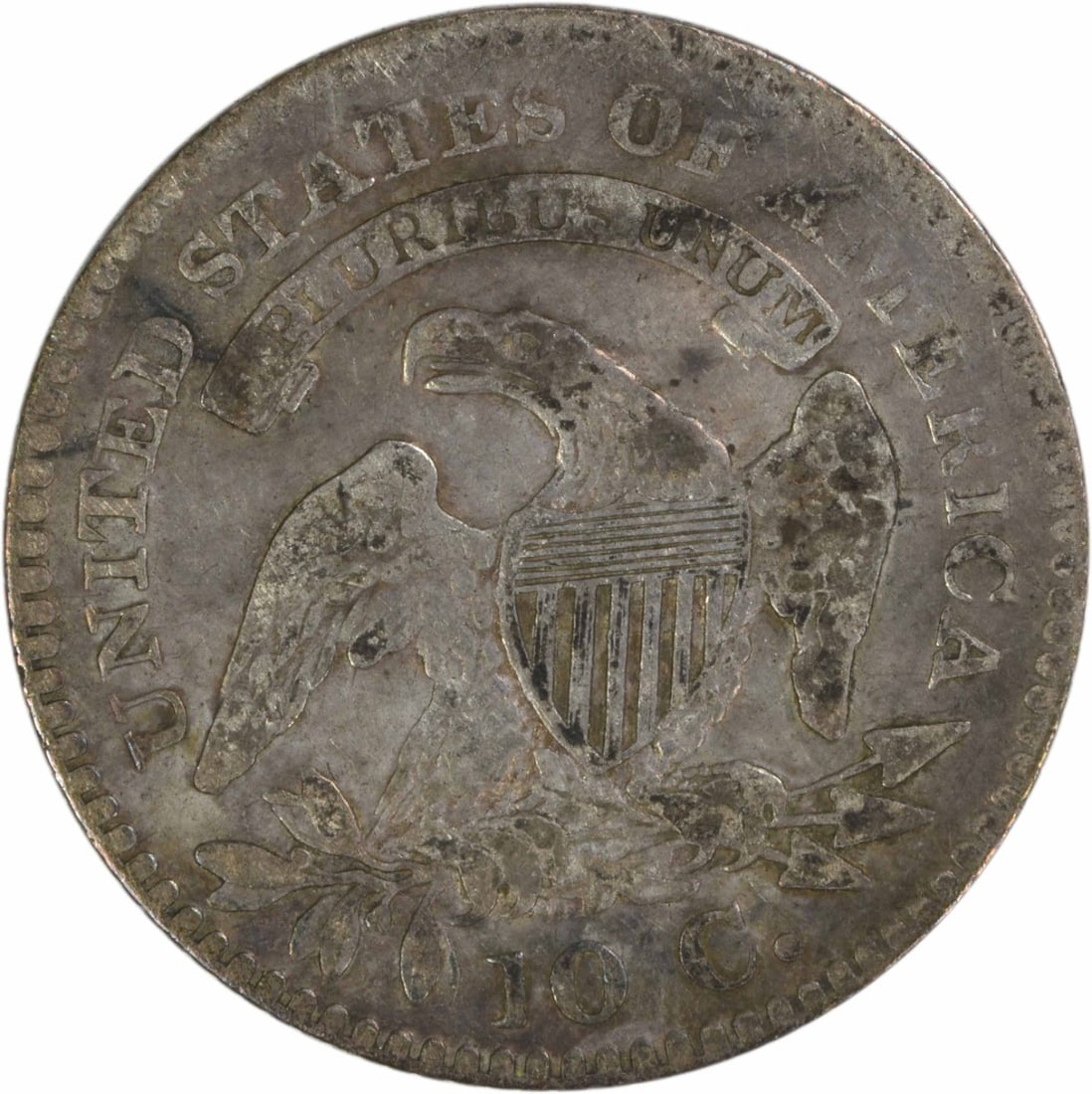 1821 Bust Silver Dime Small Date VG Uncertified - 2