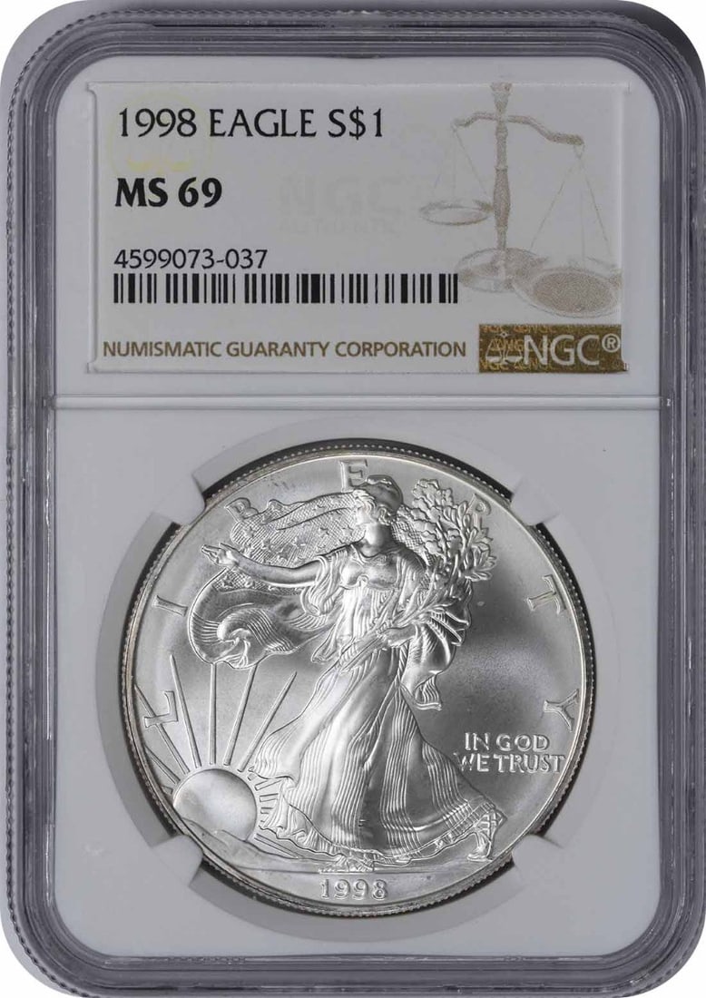 American Silver Eagle Dollar MS69 NGC (1 of 1)