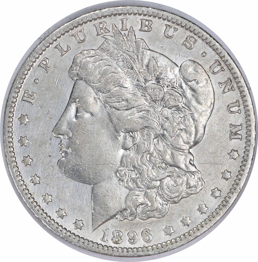 Morgan Silver Dollar 1896 EF Uncertified: Morgan Silver Dollar 1896 EF Uncertified The 1896 Morgan Silver Dollar features a striking design by George T. Morgan, with its reeded edge and distinctive mint mark 'O'. Made from 90% silver and 10% 