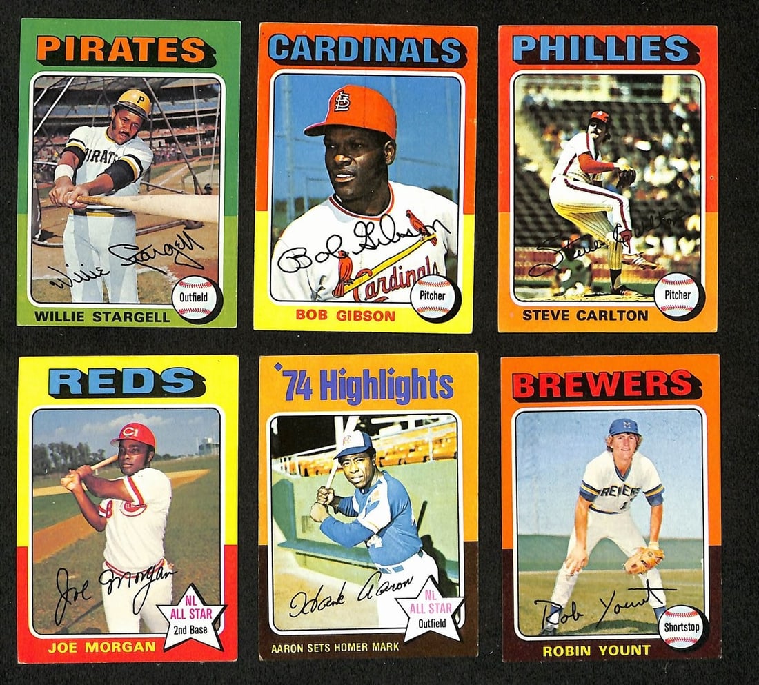 1975 TOPPS Baseball Complete Set (660) Aaron, Yount, Brett, Ryan 197389 (1 of 8)