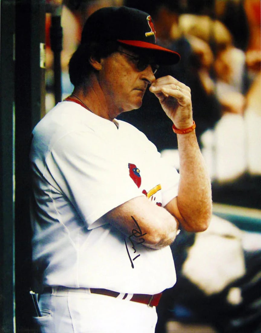 Tony LaRussa Autographed 11x14 Photo: Tony LaRussa Autographed 11x14 Photo Tony LaRussa's sharpie signature adds a touch of authenticity to this 11x14 photo, capturing the essence of one of baseball's most iconic managers. The black ink