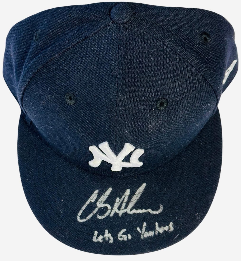 Clay Holmes Yankees New Era Autographed Hat JSA: Clay Holmes Yankees New Era Autographed Hat JSA Clay Holmes' silver sharpie autograph on the top of the bill adds a touch of personality to this authentic New Era Yankees hat, bearing his inscription 