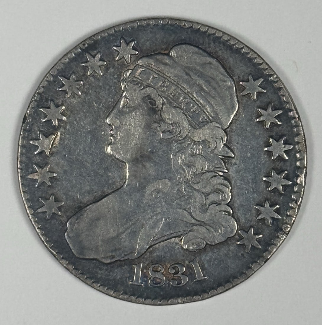 1831 CAPPED BUST HALF DOLLAR RAW VF/ XF (1 of 4)