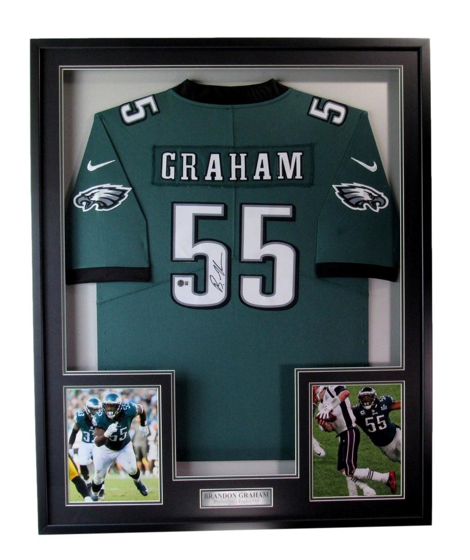 Signed Beckett Witness Eagles Jersey Framed Autographed Brandon Graham 199976: Signed Beckett Witness Eagles Jersey Framed Autographed Brandon Graham 199976 Item Specifics: Autograph Authentication: Beckett Authentication Services (BAS) Original/Reprint: Original Product: Jersey