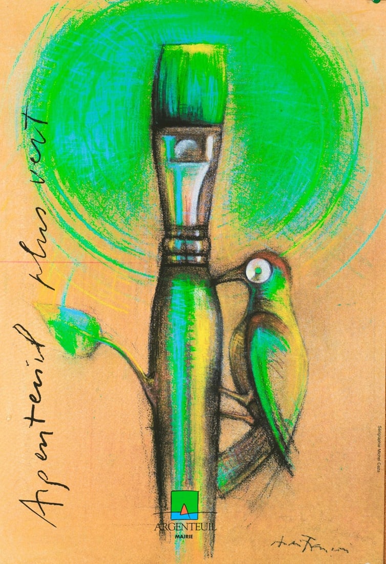 Argenteuil Plus Vert By Andre Francois Serigraphie 1990 French Paris (1 of 3)
