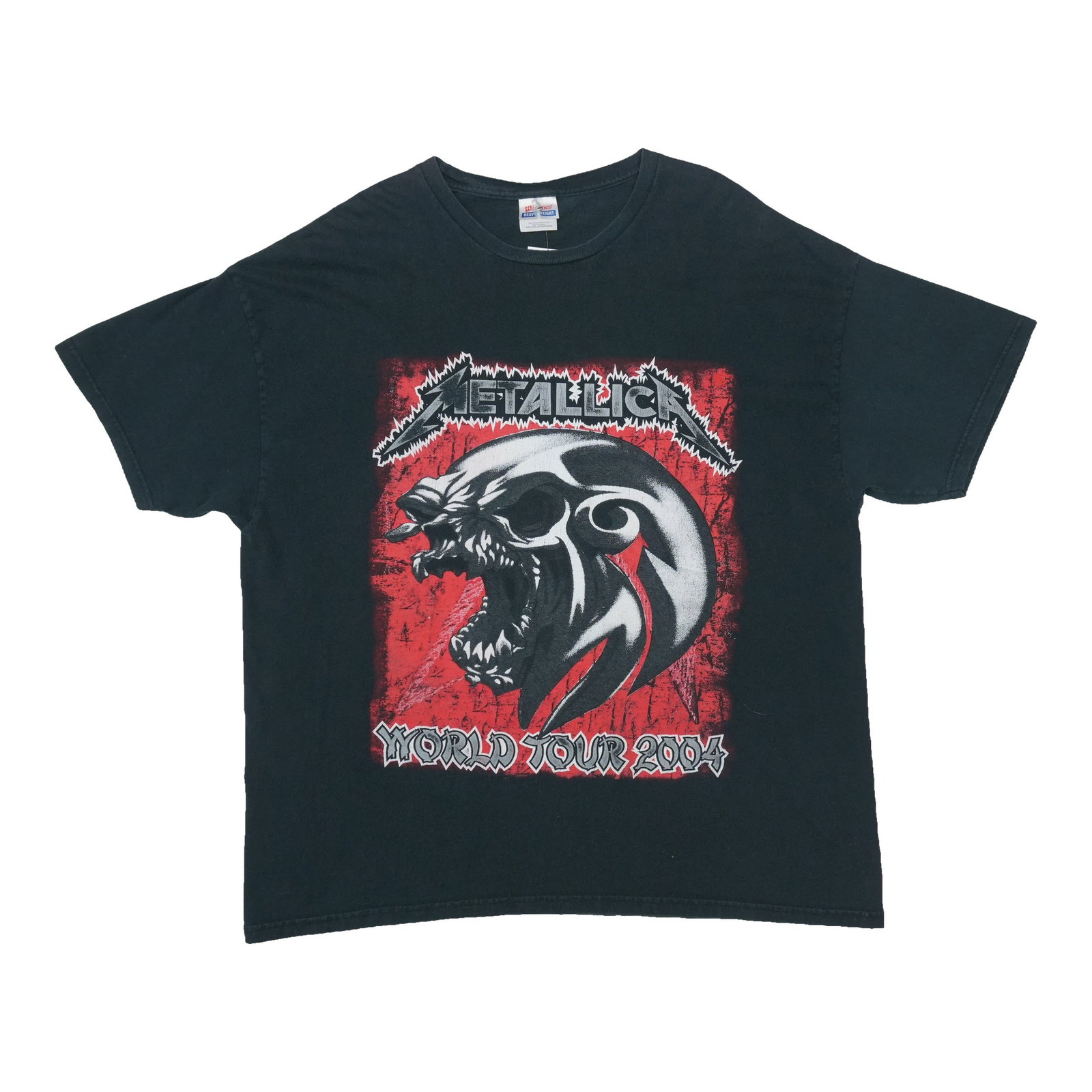 Anger With World Madly Metallica 2004 Shirt: Anger With World Madly Metallica 2004 Shirt Black 2004 Metallica Madly In Anger With The World Tour Shirt in excellent condition, measuring 25.25" pit to pit and 29.5" collar to hem, featuring the ico