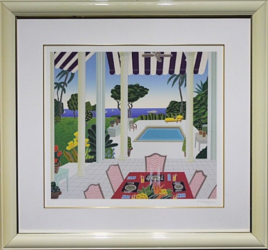 McKnight Outdoor Dining Room Thomas Mcknight Serigraph Limited Edition Art Print: McKnight Outdoor Dining Room Thomas Mcknight Serigraph Limited Edition Art Print Item Specifics: Artist: Thomas McKnight Unit Of Sale: Single Piece Image Orientation: Landscape Signed: Yes Size: Mediu